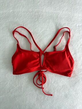 Red String Tie Bikini Top Size Small